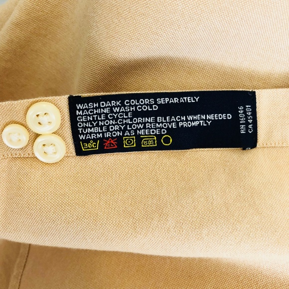 Nautica Tan Brown Vintage Oxford Shirt 15.5 32/33 - Picture 6 of 8